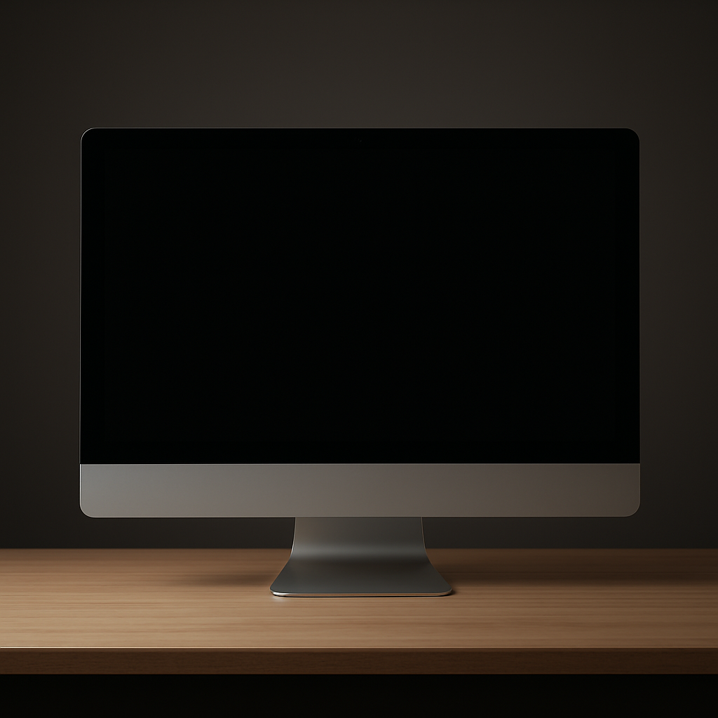 A desktop computer displaying a custom-built business website