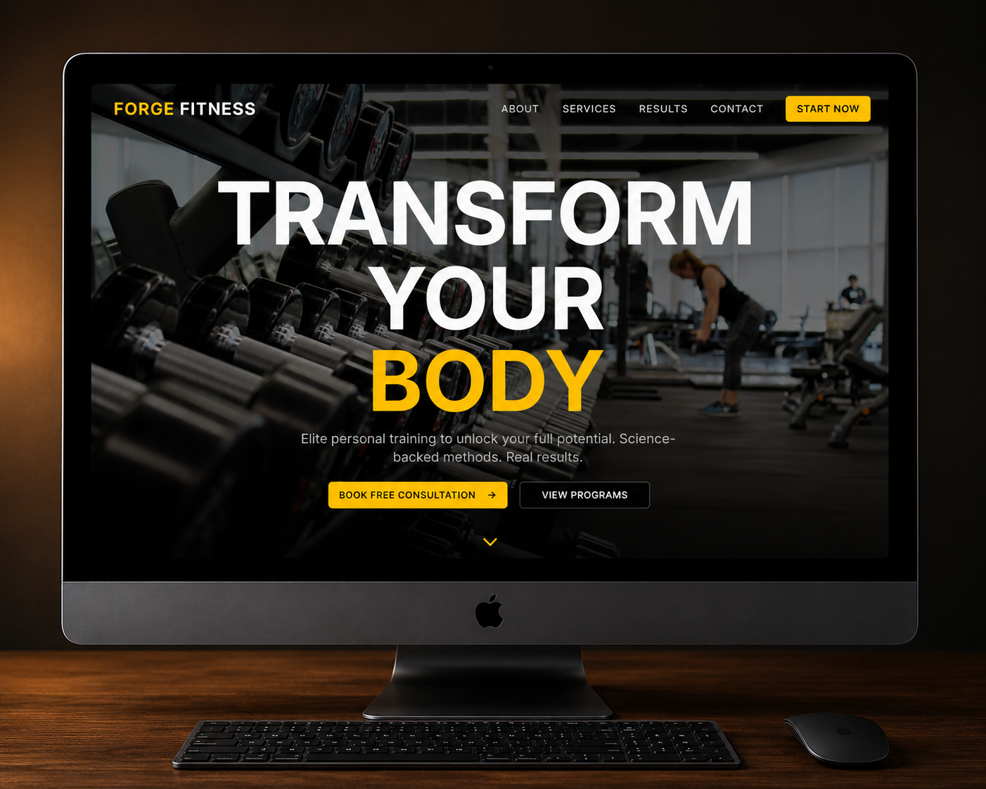 Forge Fitness personal training website with coaching and intake